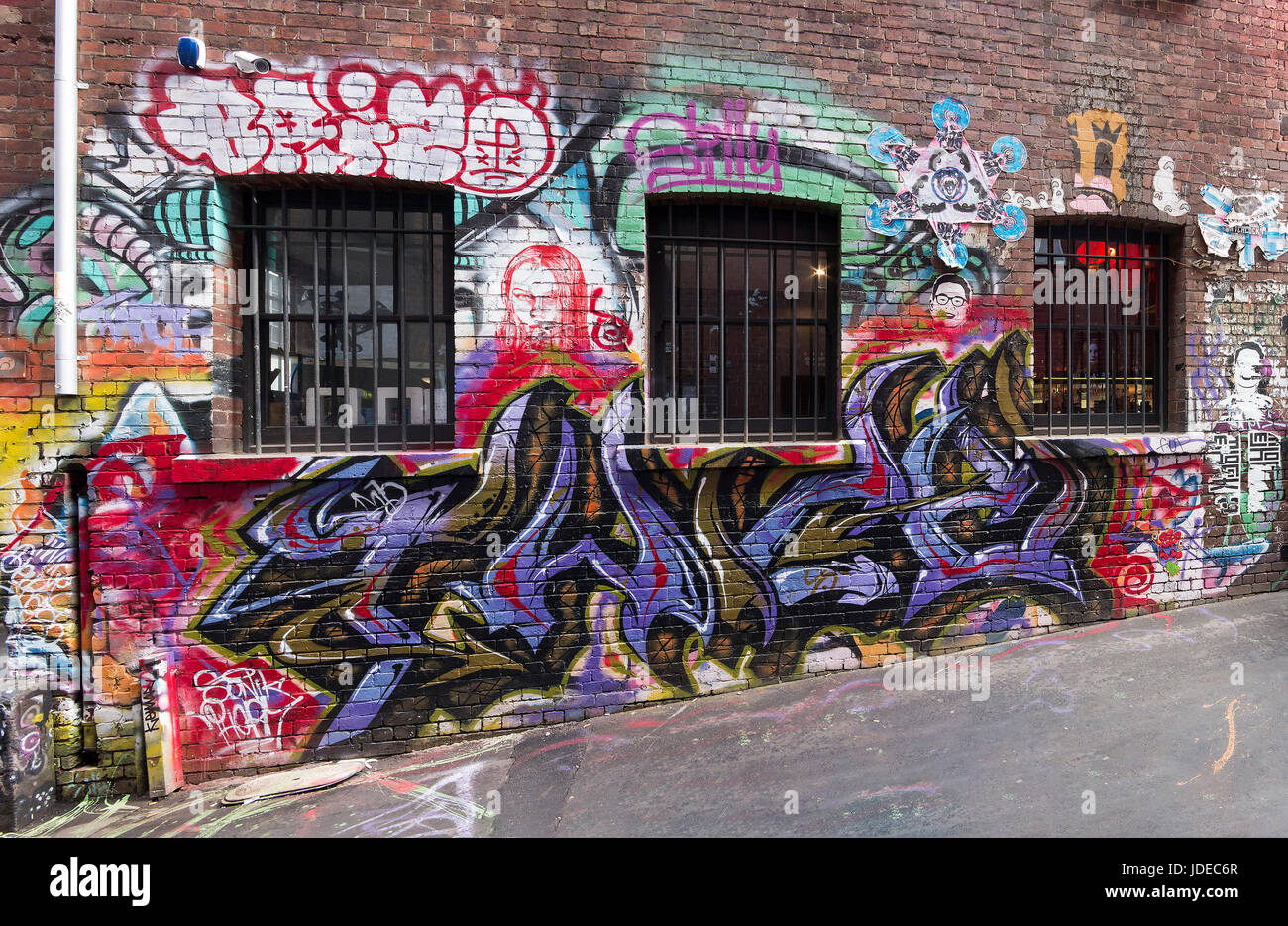 Street art by unidentified artist. Melbourne's graffiti management plan