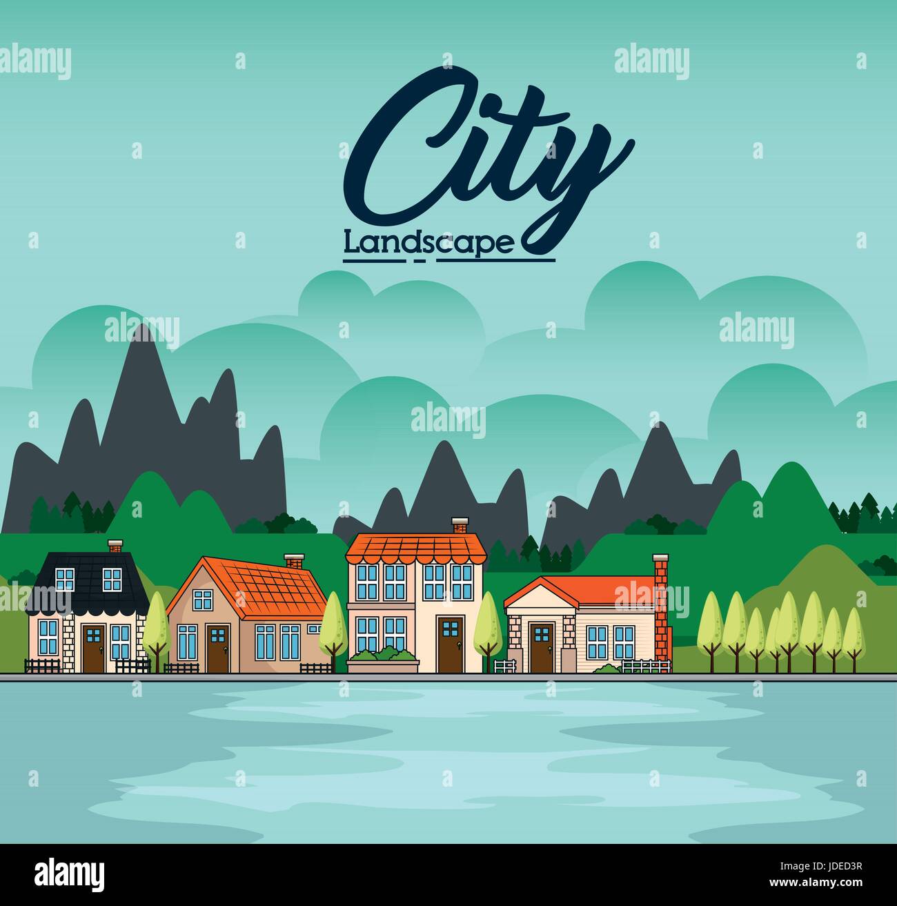 City landscape design Stock Vector Image & Art - Alamy