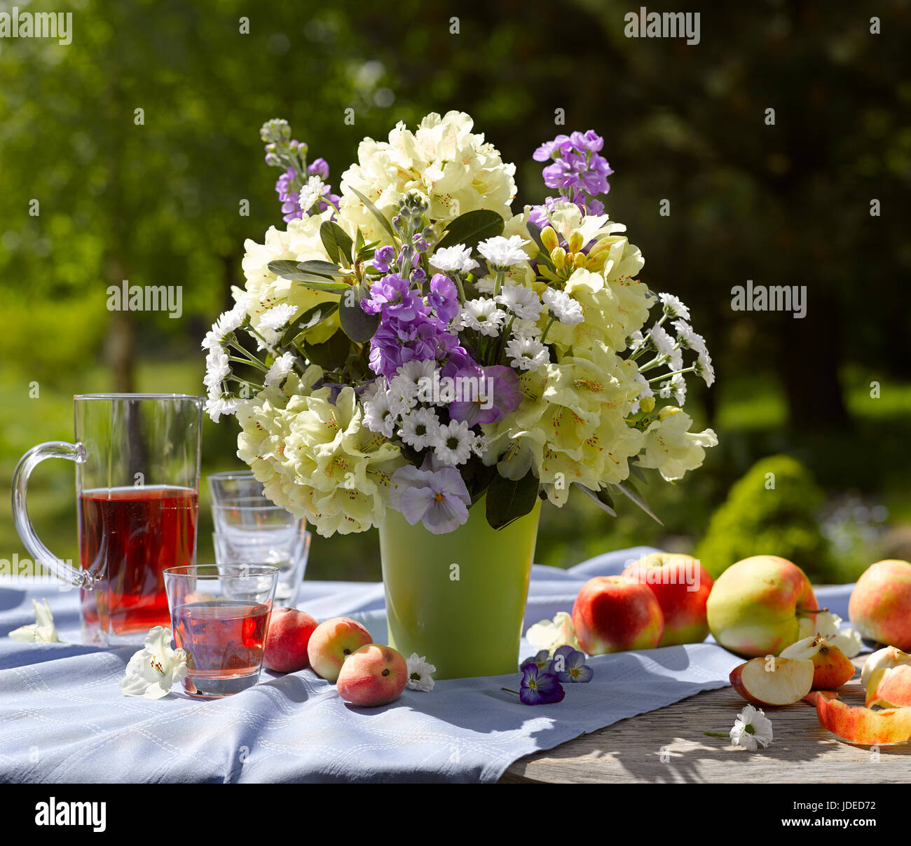 Bouquet Of Flowers With Azaleas Stock Photo Alamy