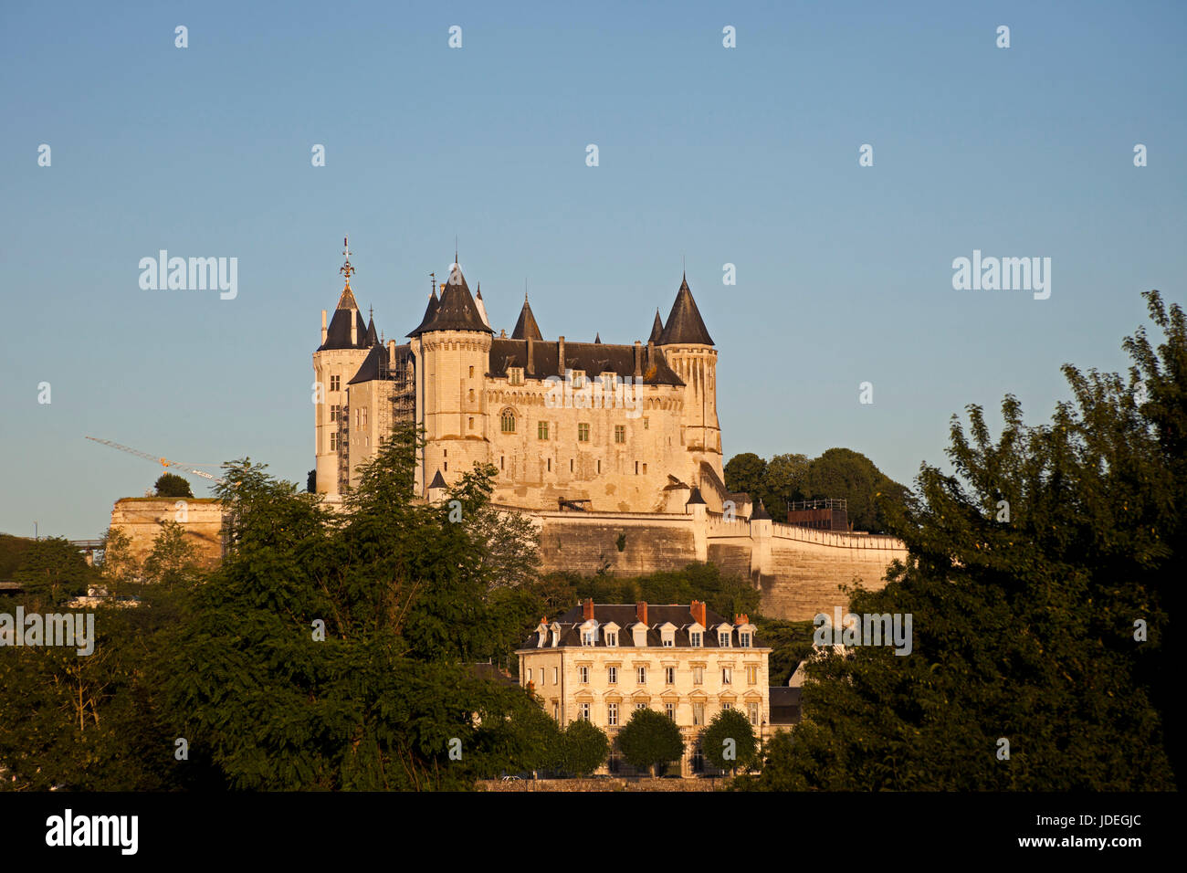 Saumur Chateau, Maine-et-Loire department in western France, Europe Stock Photo