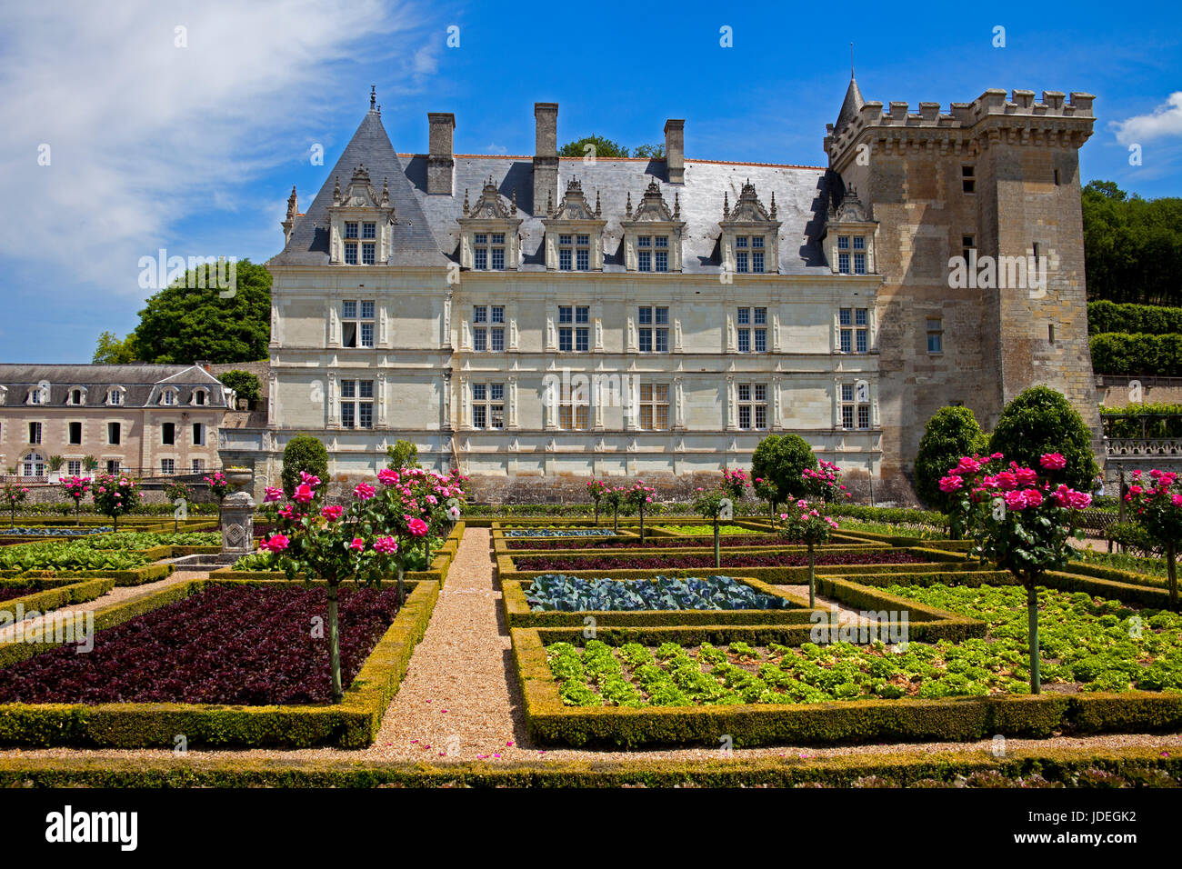 Villandry Chateau, France Europe Stock Photo