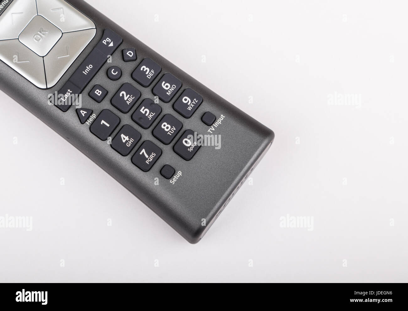 Numeric Keypad on Remote Control Isolated on White Stock Photo Alamy