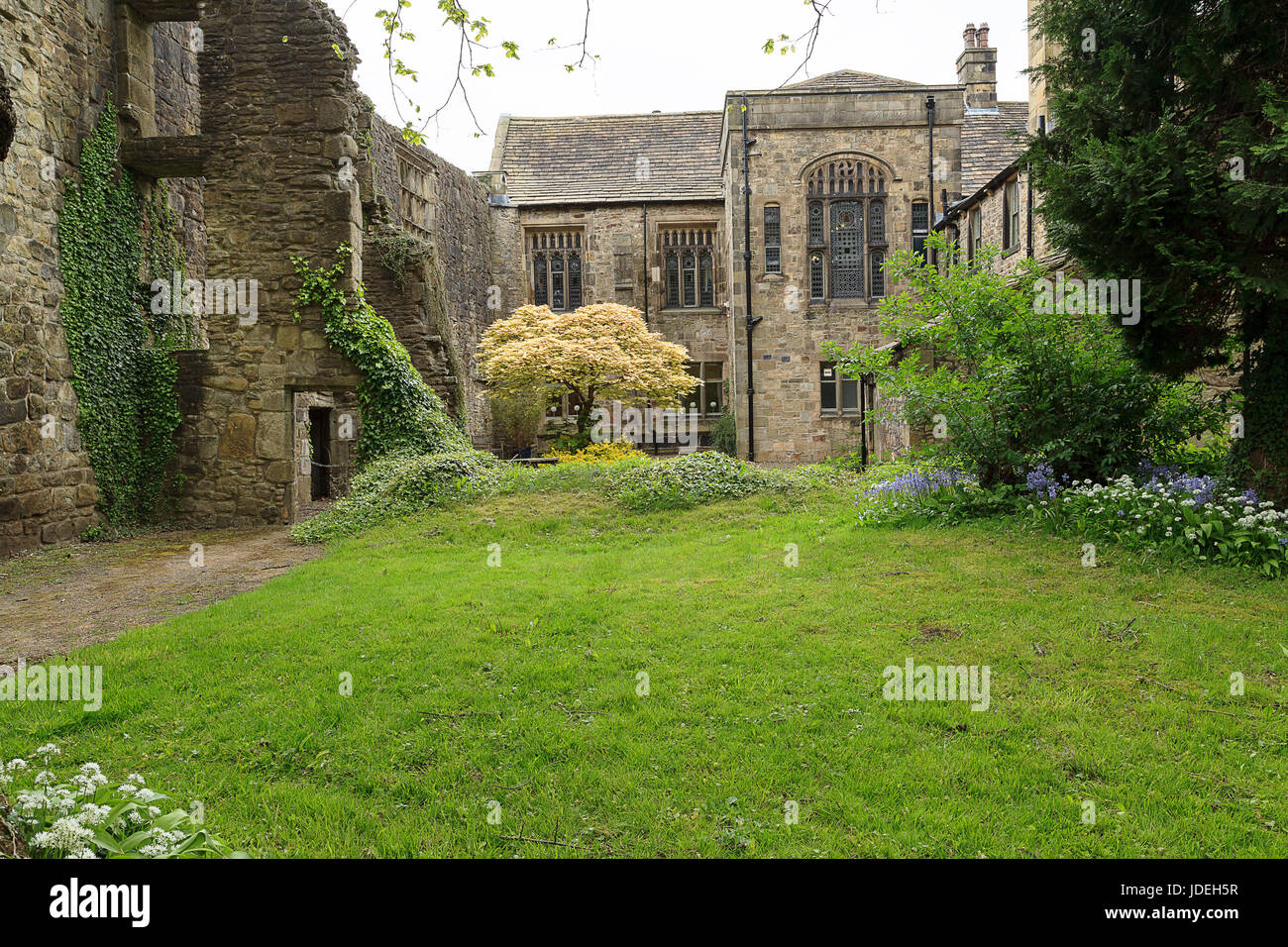 Ruins of Whalley Abbey Stock Photo