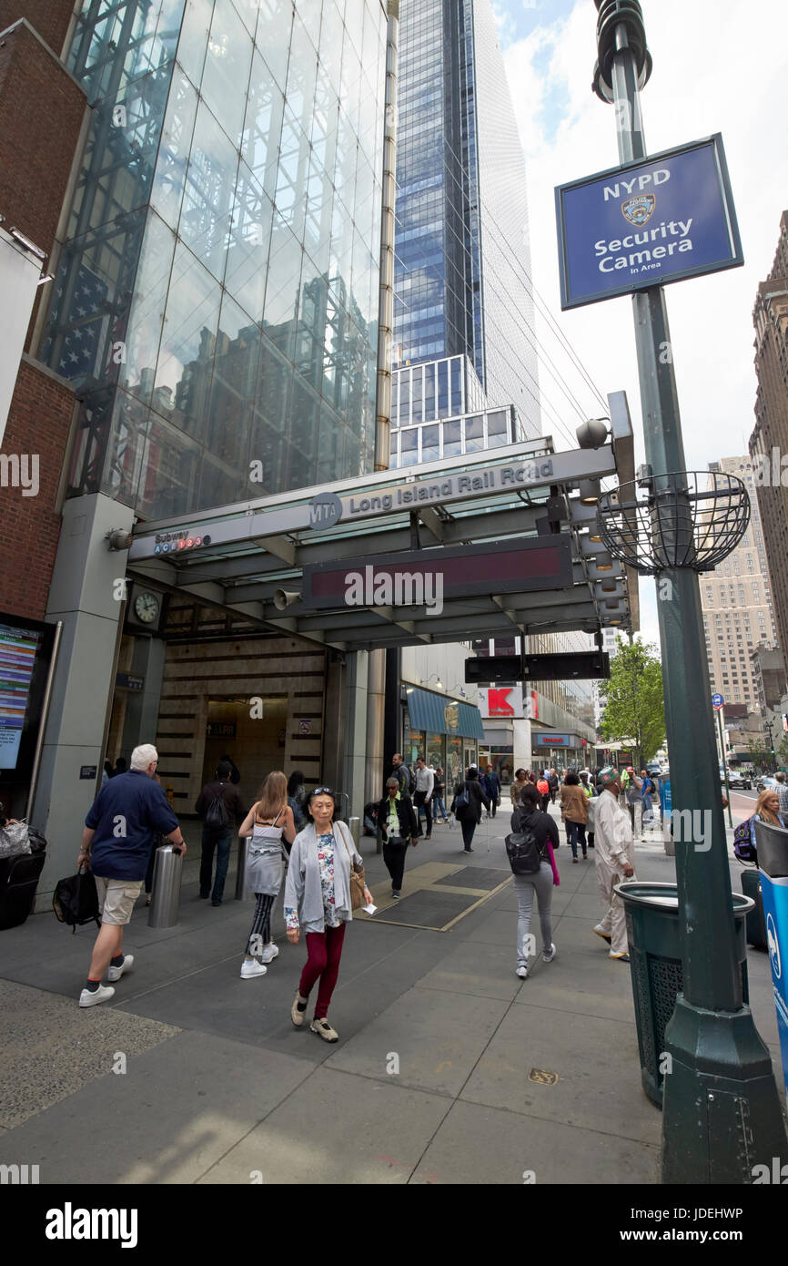 mta long island rail road penn station entrance New York City USA Stock Photo