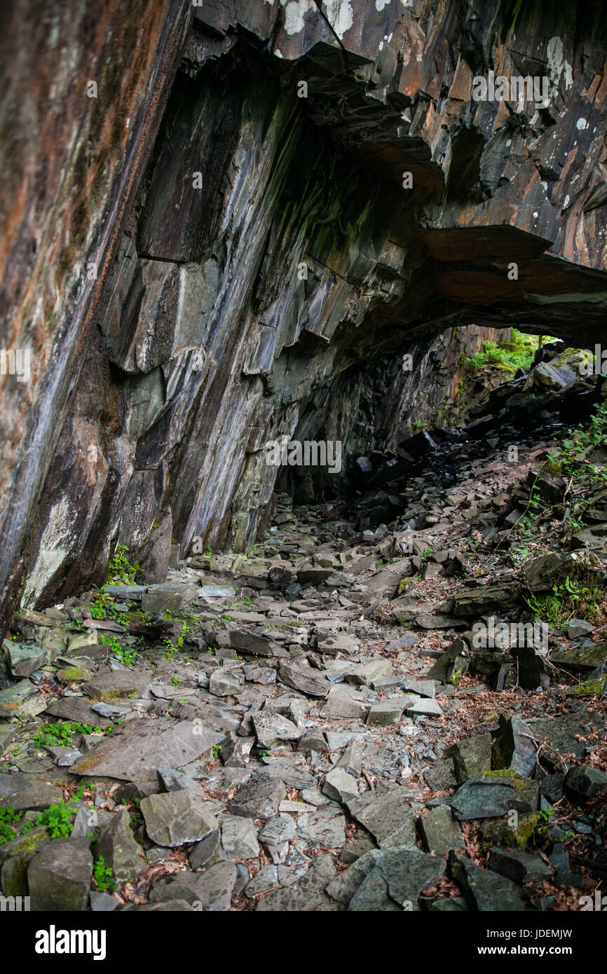 Cave in quarry Stock Photo Alamy