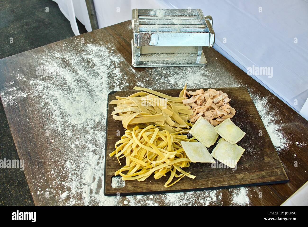 Home Made Rigatoni Pasta By Pasta Maker Stock Photo, Picture and Royalty  Free Image. Image 133166681.