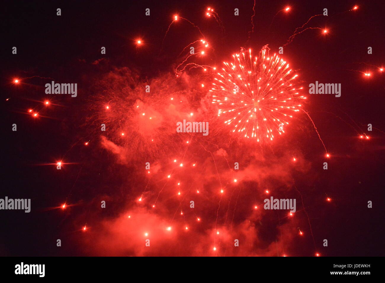 Red firework explosion hires stock photography and images Alamy