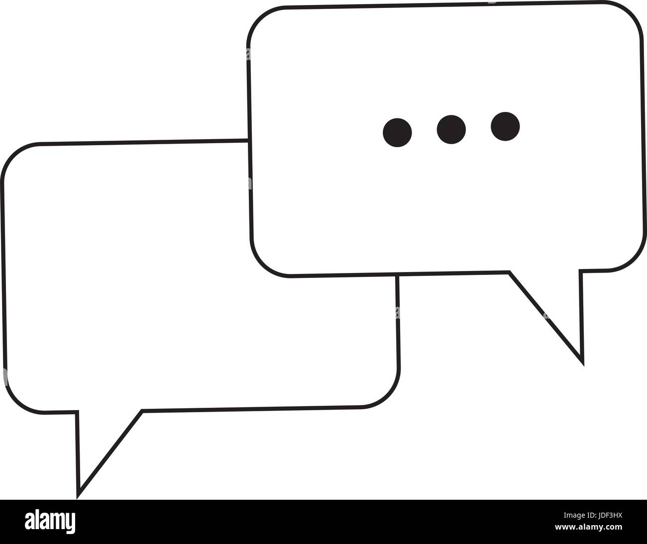 bubble speech talk message communication web app Stock Vector Image ...