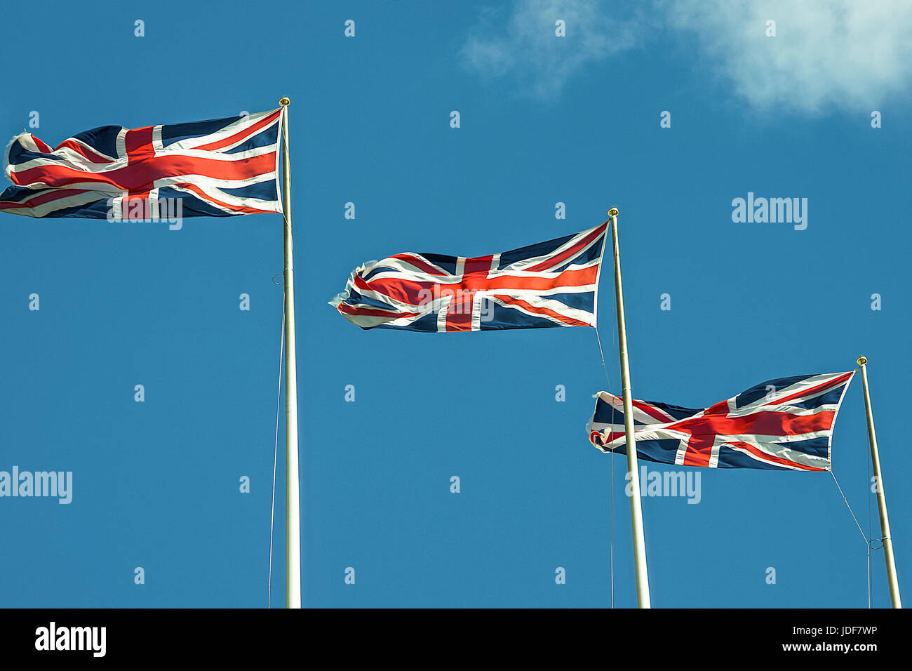 British Flags, London Stock Photo