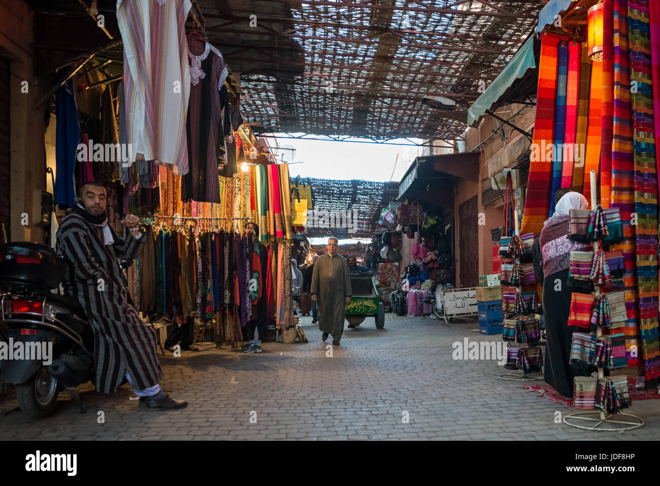 Souk street in Marrakech Stock Photo