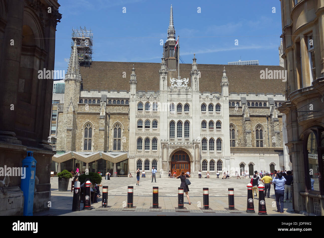 Front view of the Guildhall in the City of London UK Stock Photo