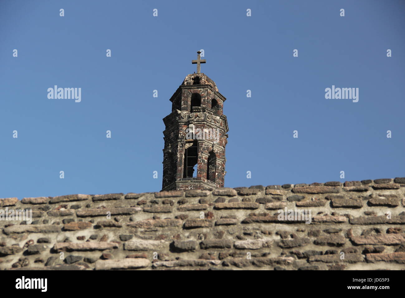 Square of the three cultures. Tlatelolco. Plaza de tres culturas. Stock Photo