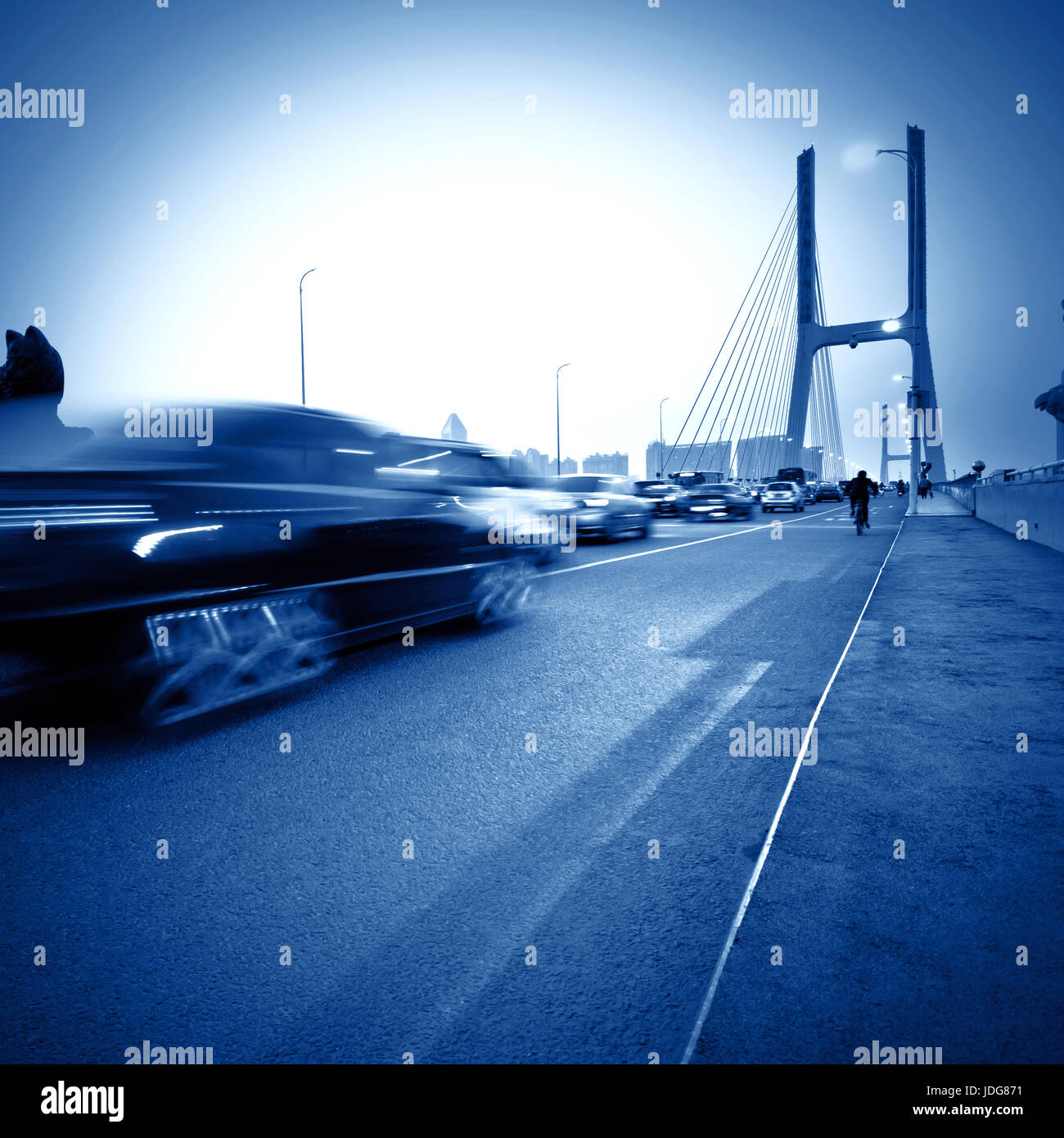 modern bridge on the sunset background outdoor Stock Photo - Alamy