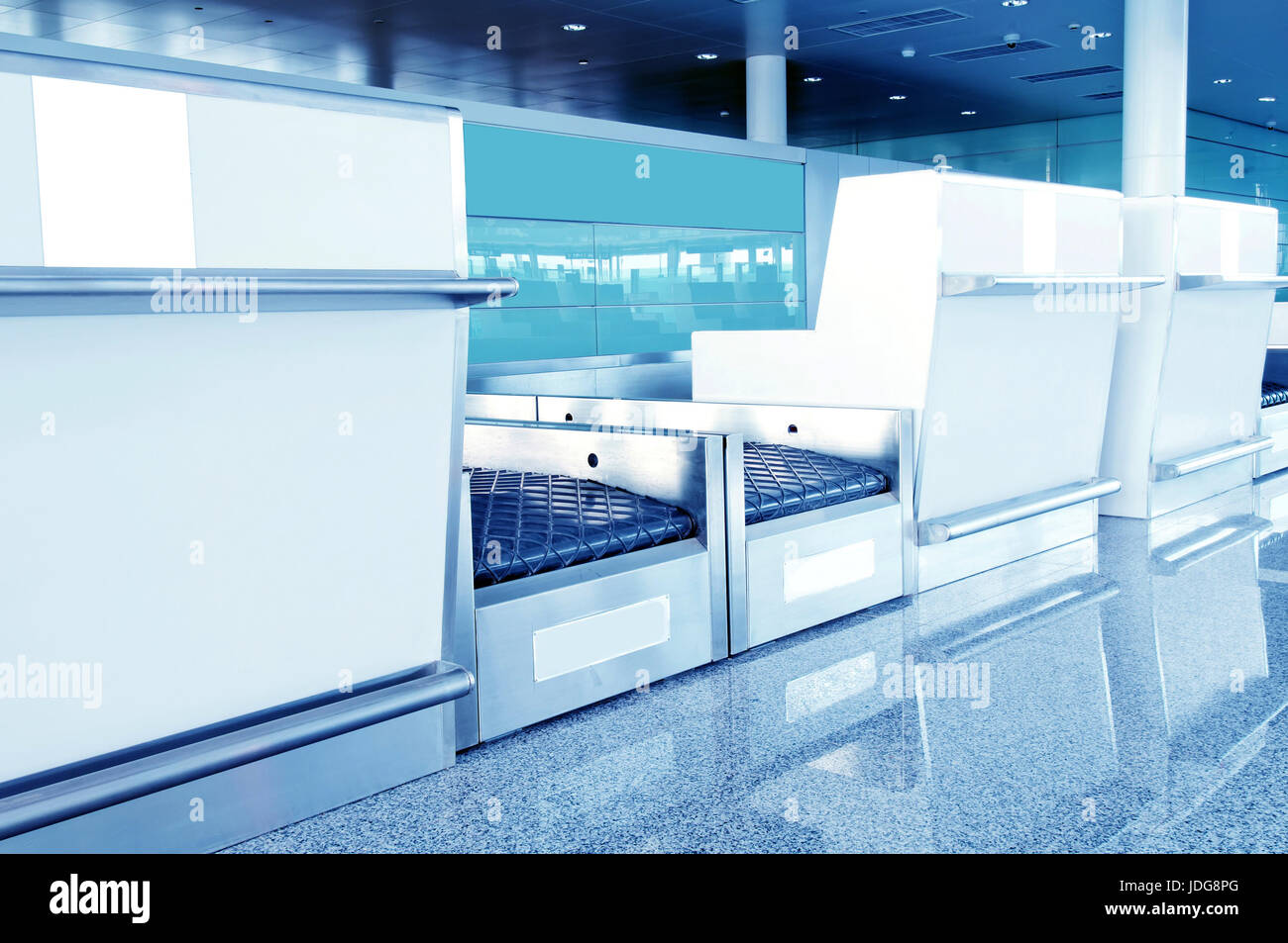 Airport security check with metal detector X ray Stock Photo Alamy