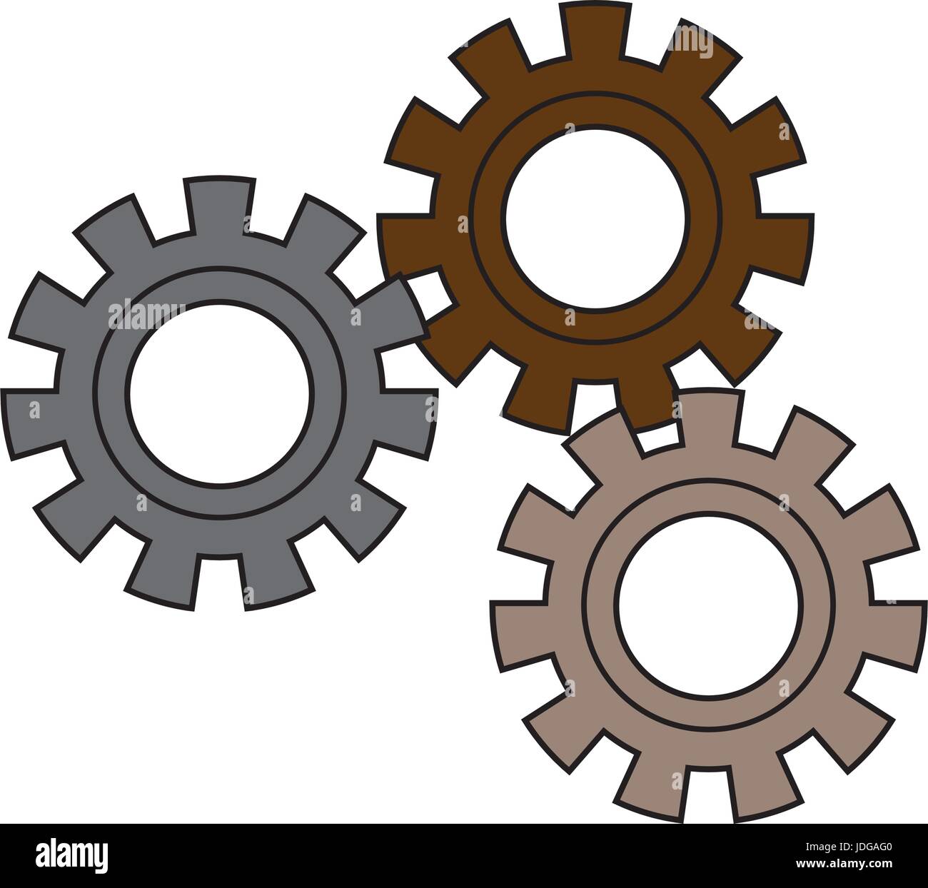set gear wheel cog cooperation teamwork concept Stock Vector Image ...