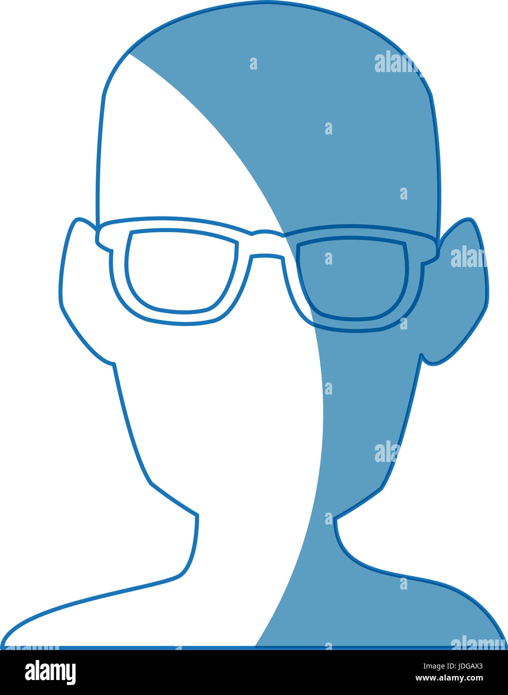 silhouette man head wear glasses Stock Vector Image & Art - Alamy