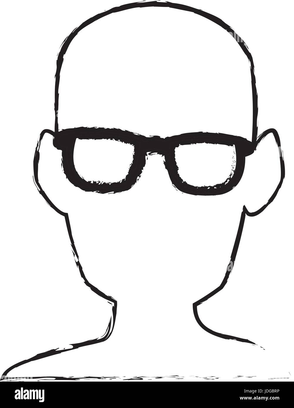 silhouette man head wear glasses Stock Vector Image & Art - Alamy