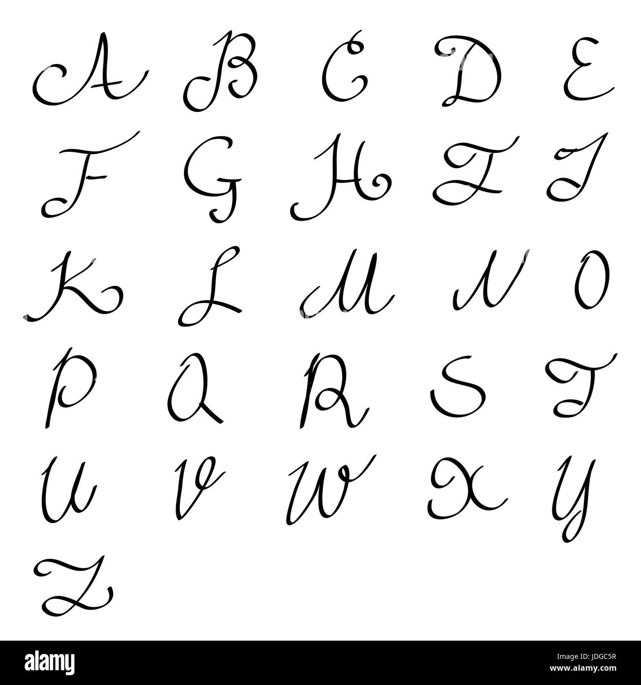 english letter alphabet in hand writing Stock Photo - Alamy