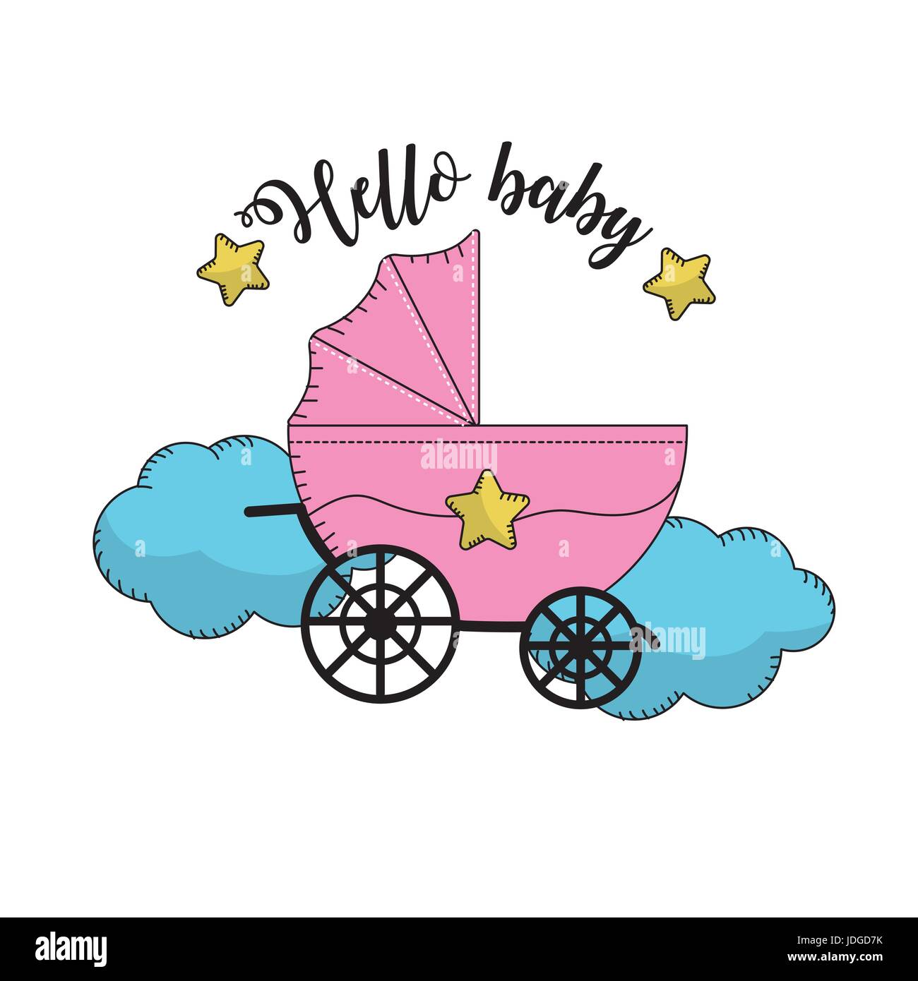 Baby Shower To Welcome A Child In The Family Stock Vector Image Art
