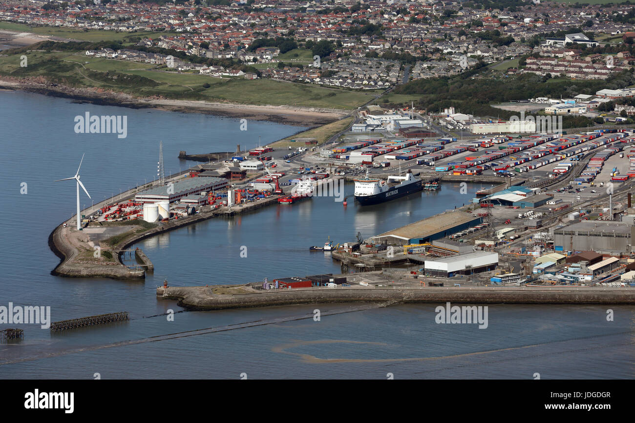 aerial view of Heysham harbour, Lancashire, UK Stock Photo Alamy