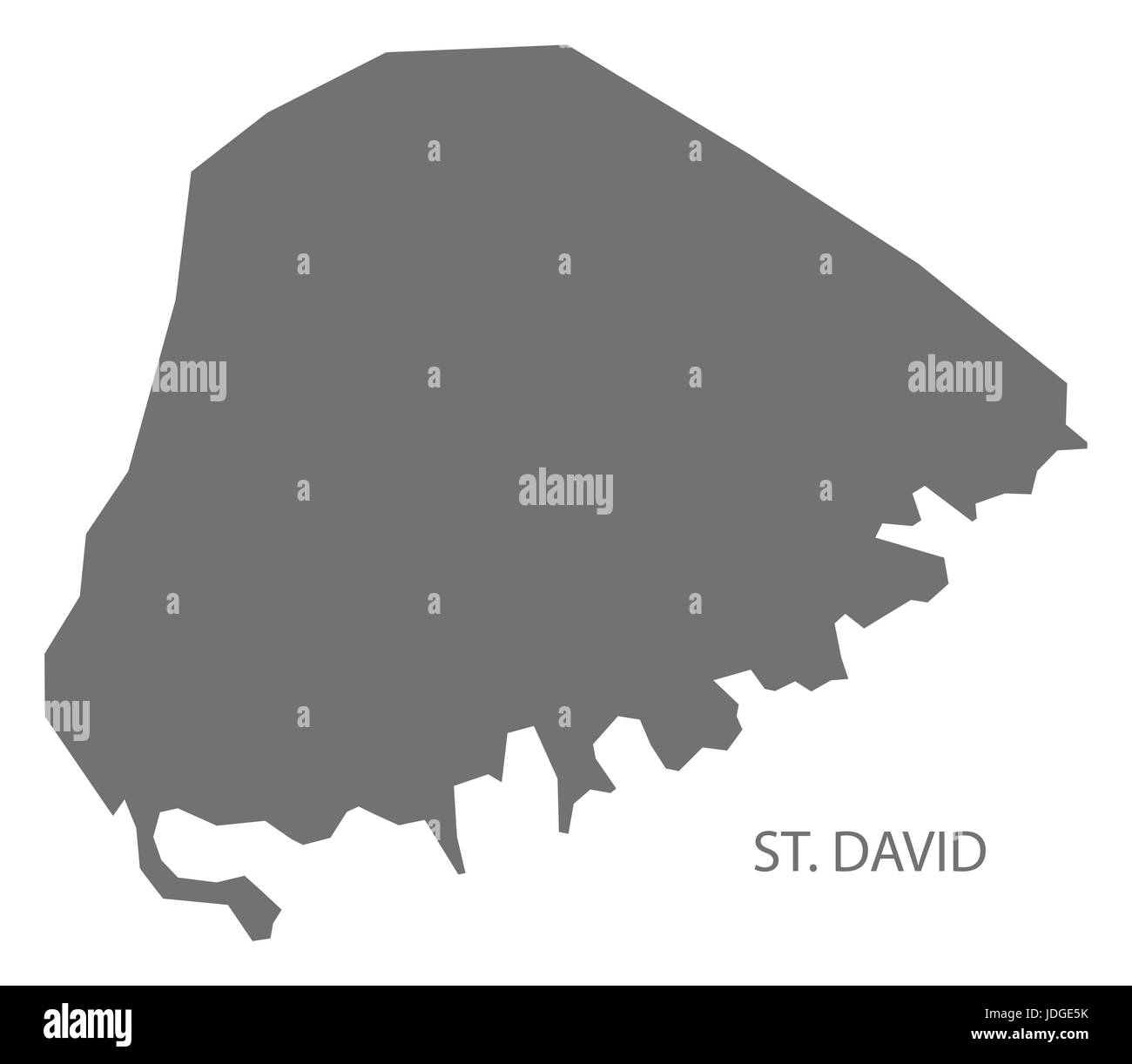 St. David map grey illustration silhouette Stock Vector Image & Art Alamy