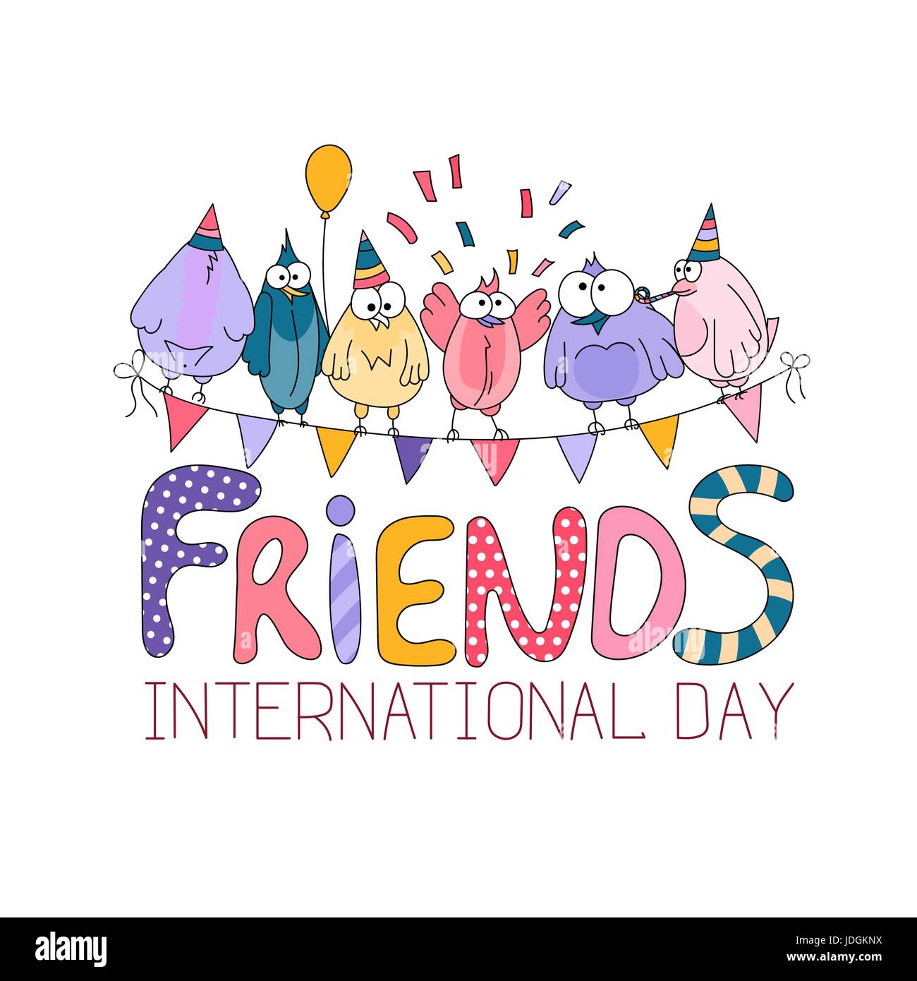 International friends day greeting card with funny birds. Hand drawing cartoon birds and lettering. Vector illustration Stock Vector Image & Art - Alamy International friends day greeting card with funny birds. Hand drawing cartoon birds and lettering. Vector illustration Stock Vector Image & Art - Alamy
