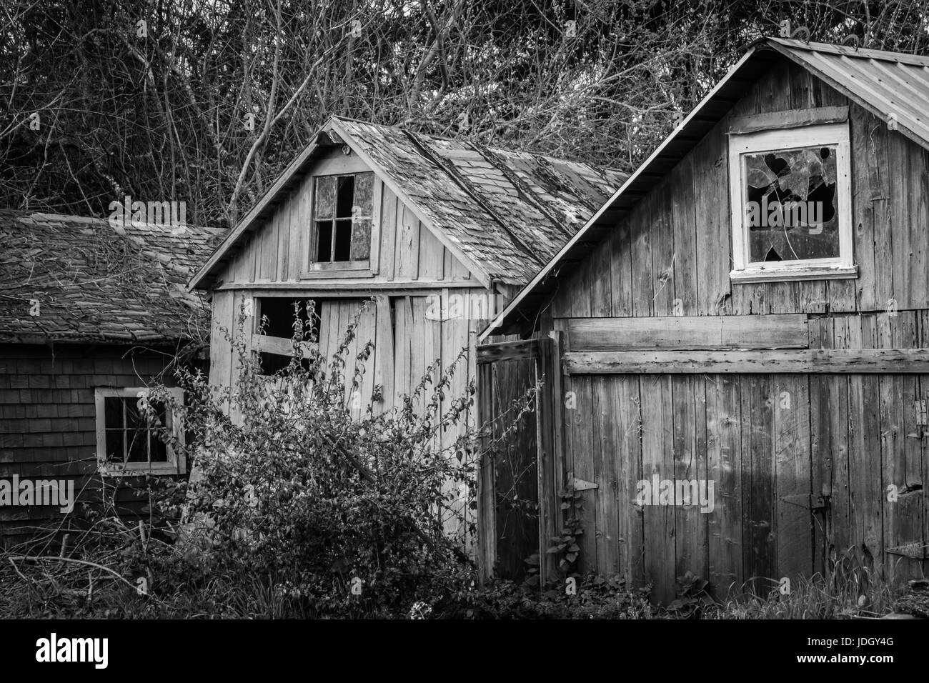 Old Bungalow Black and White Stock Photos & Images - Alamy