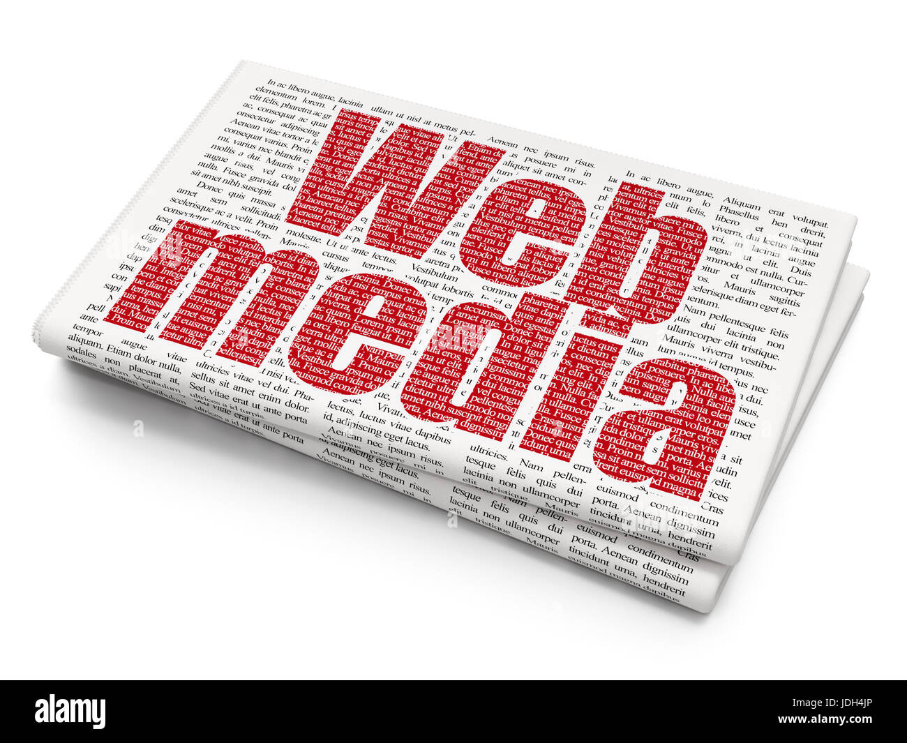 Web design concept: Web Media on Newspaper background Stock Photo - Alamy