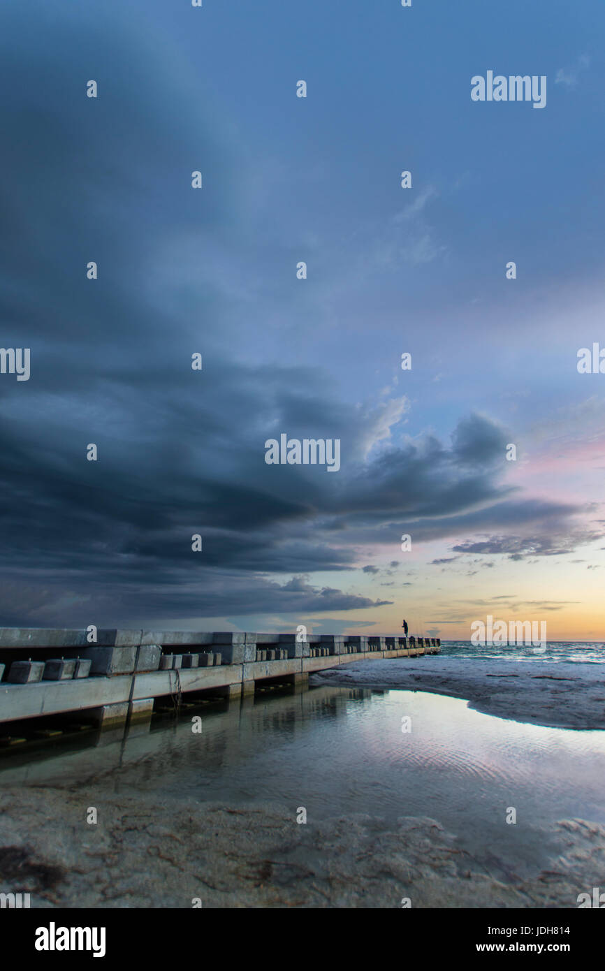 Dramatic landscape, Sunset Storm - Long Boat Key, Florida, USA Stock Photo