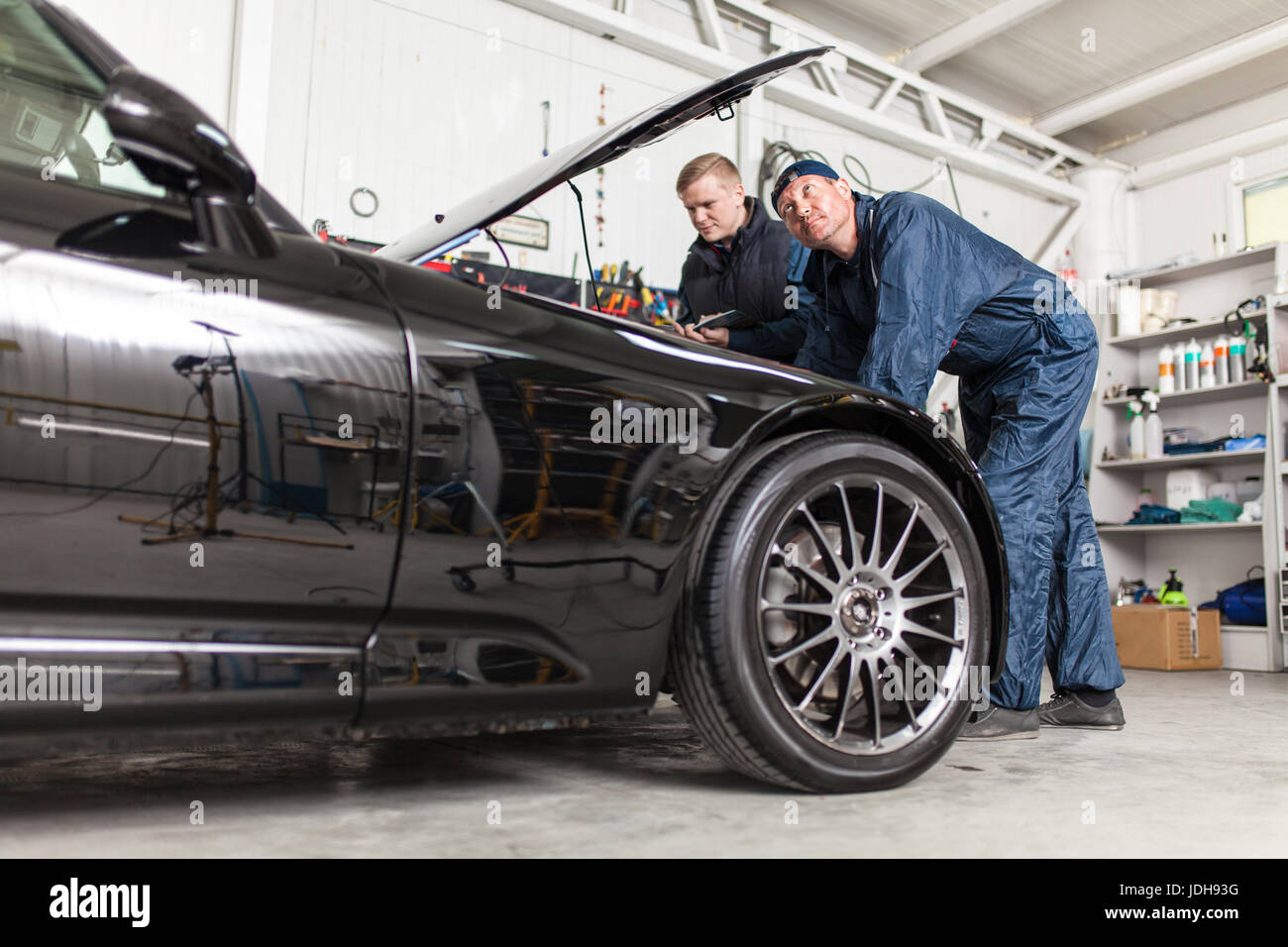 Sports car in a Stock Photo Alamy
