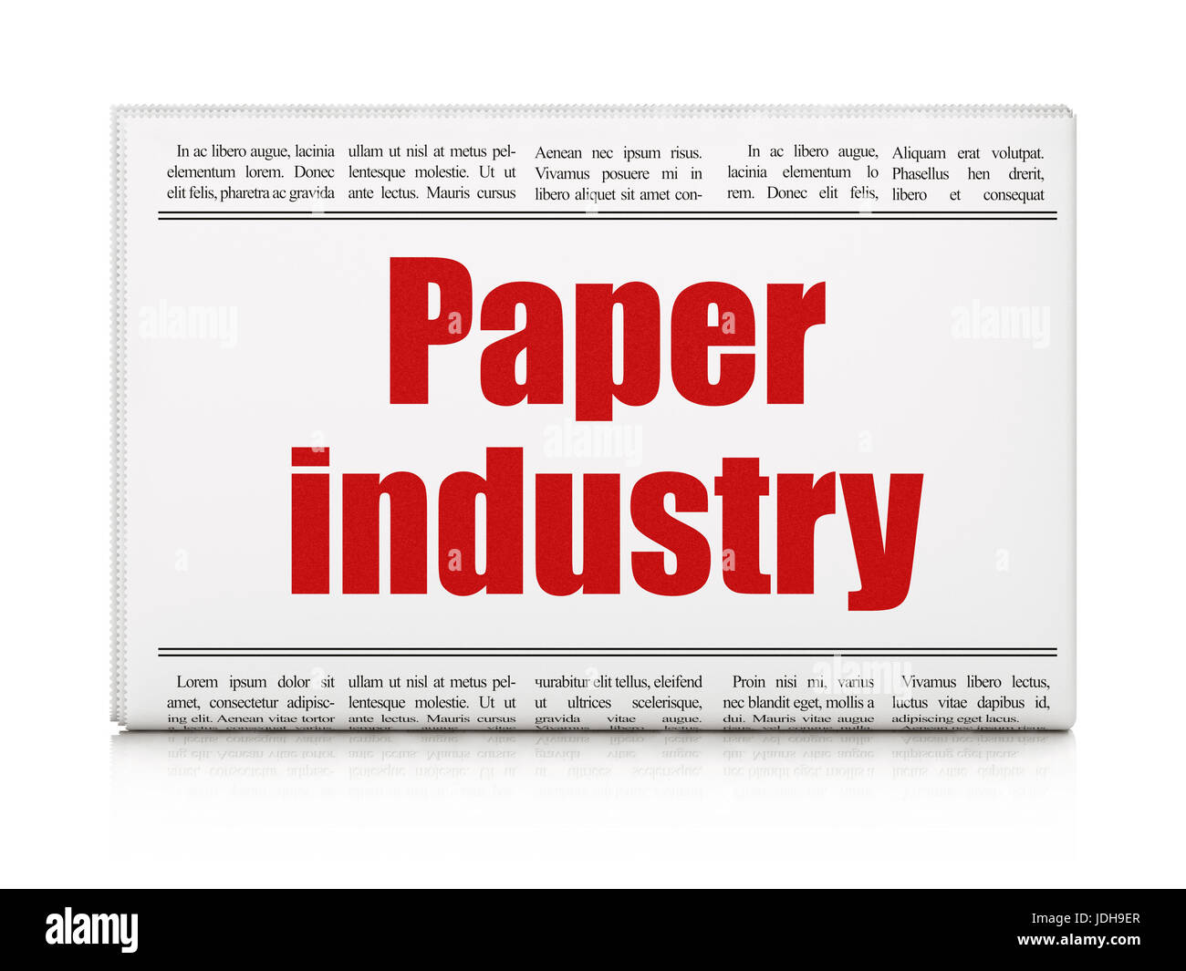 Industry concept newspaper headline Paper Industry Stock Photo Alamy