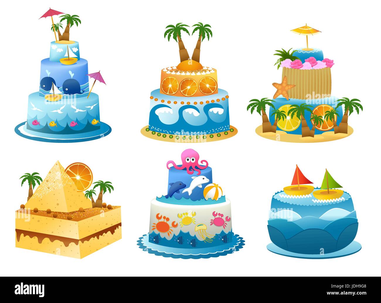 Holiday birthday cakes Stock Vector Image & Art - Alamy