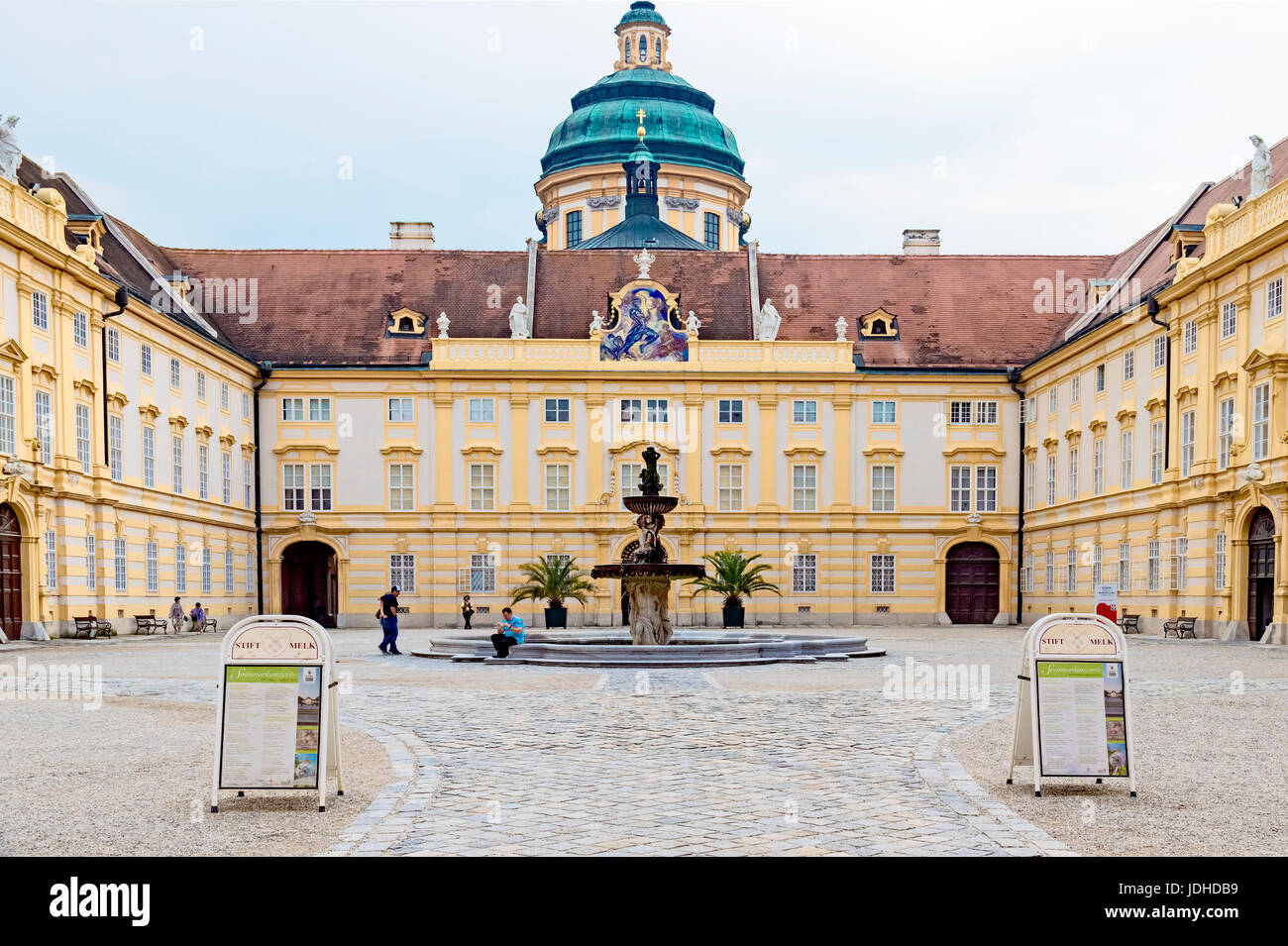 Stift Melk, Benediktiner Abtei; benedictine monastery, Wachau, Lower Austria Stock Photo