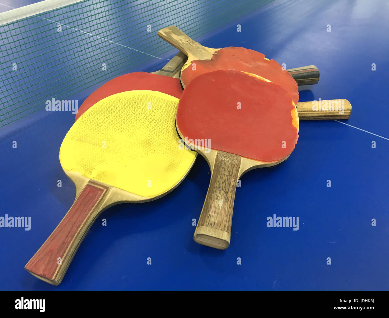 Old Tennis Racket For Ping Pong Tennis Table Stock Photo Alamy