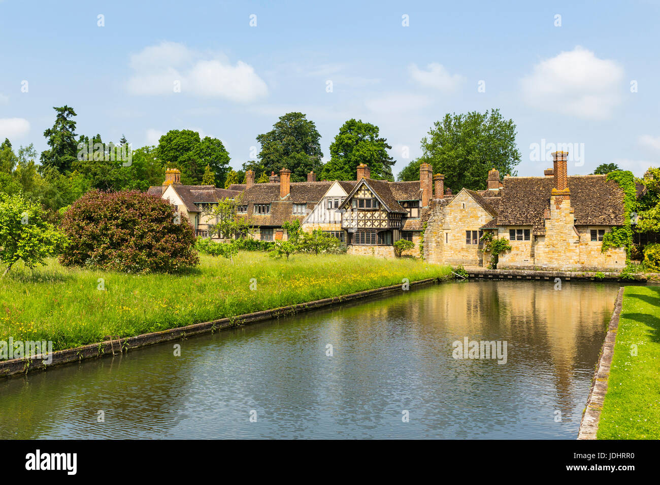 Astor wing with Hever Castle Moat, Hever Castle & Gardens, Hever