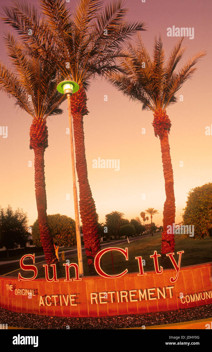 Sun City Arizona sign Stock Photo - Alamy