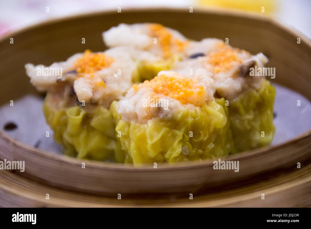 Pork shu mai dimsum in Hong Kong Stock Photo