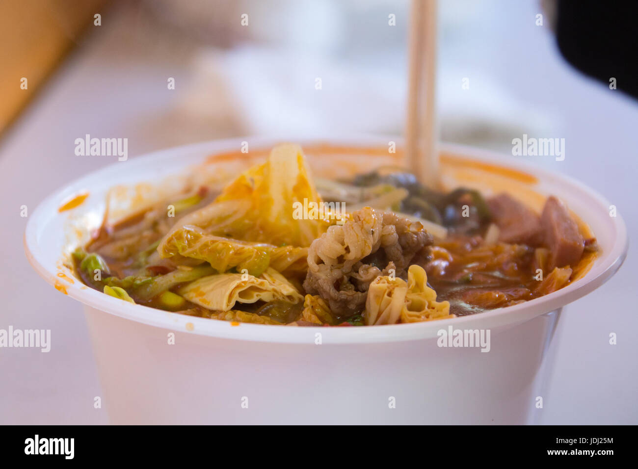Spicy lamb noodle soup, China Local Famous Food restaurant, Chinatown