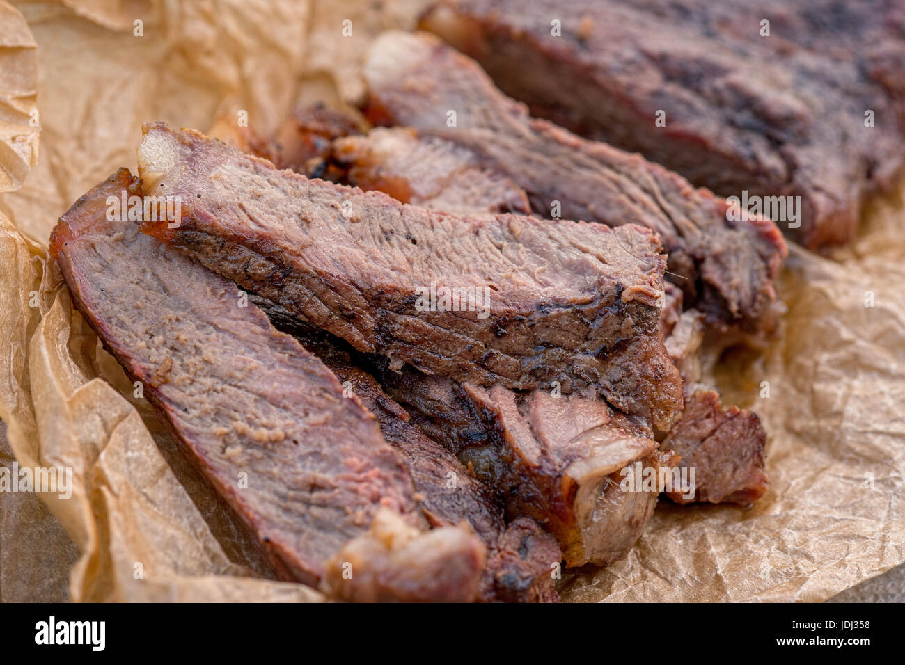 grilled beef steaks Stock Photo