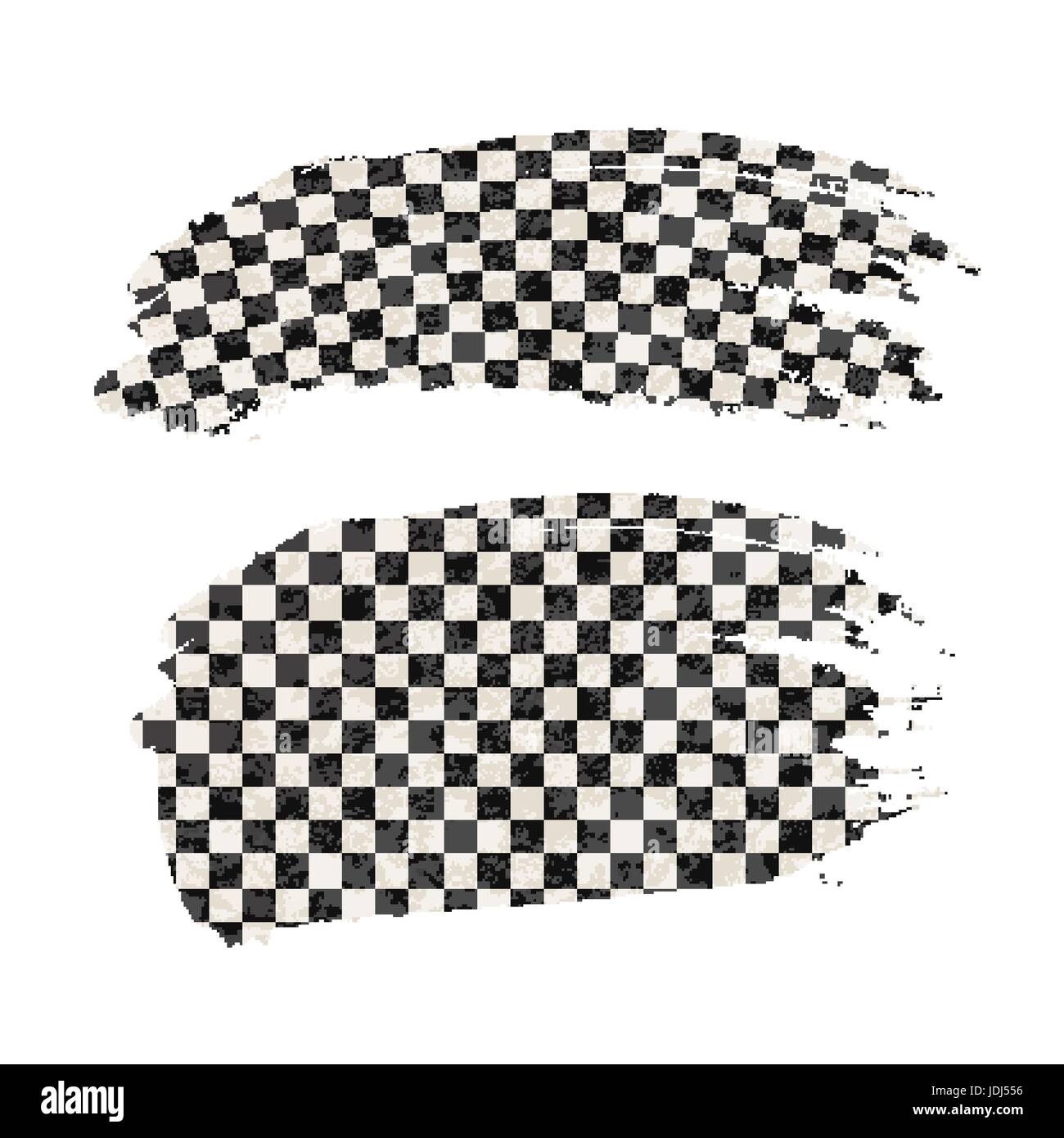 Grunge brush stroke with finish flag isolated on white Stock Vector ...