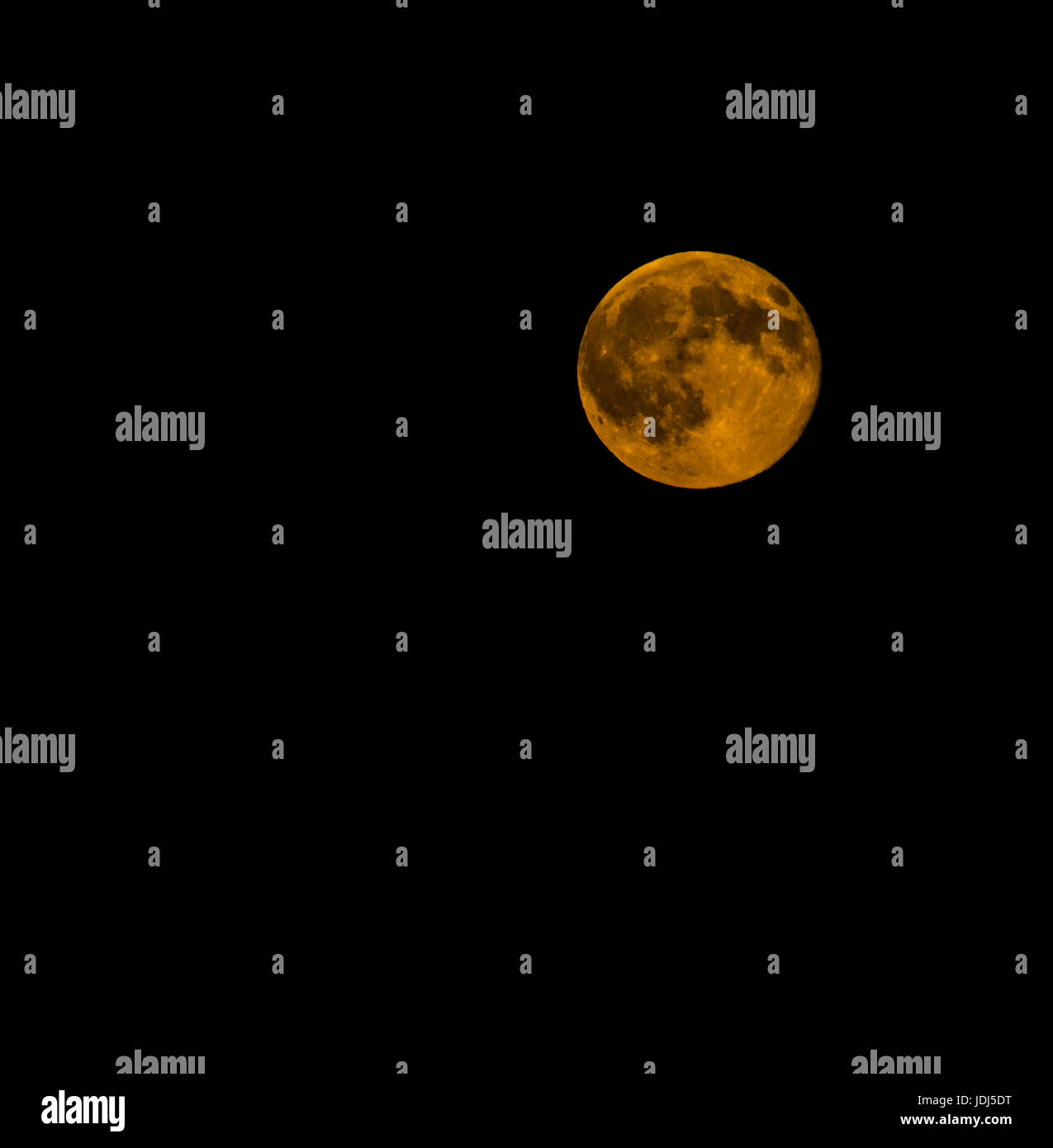 Blue Moon more Like Orange Moon Stock Photo Alamy