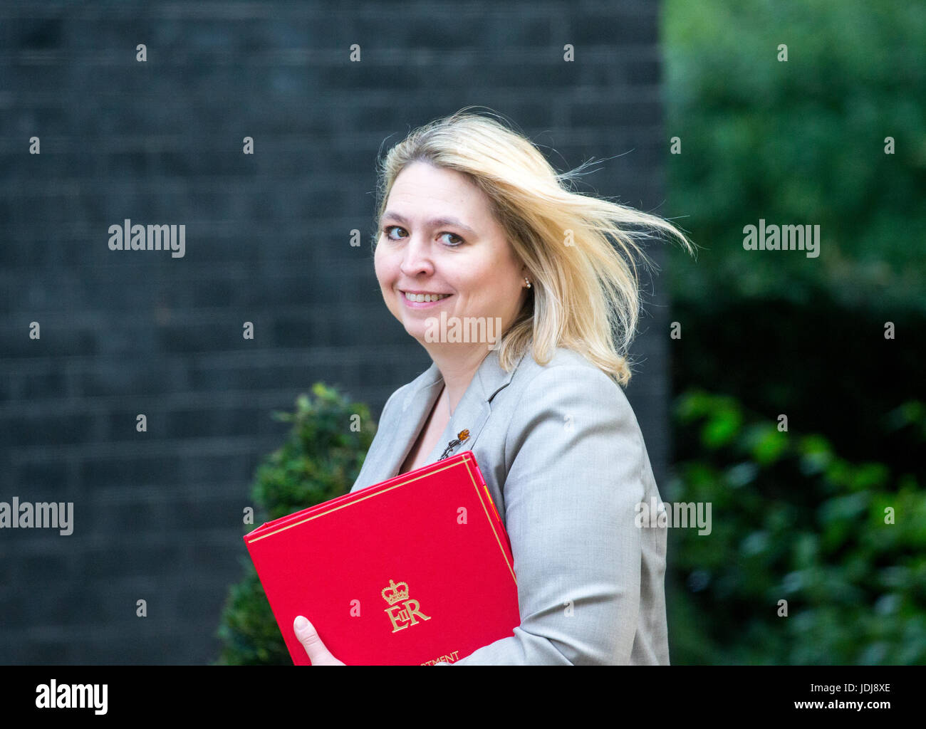 Karen Bradley,secretary of State for culture,media and sport,arrives for a Cabinet meeting Stock Photo