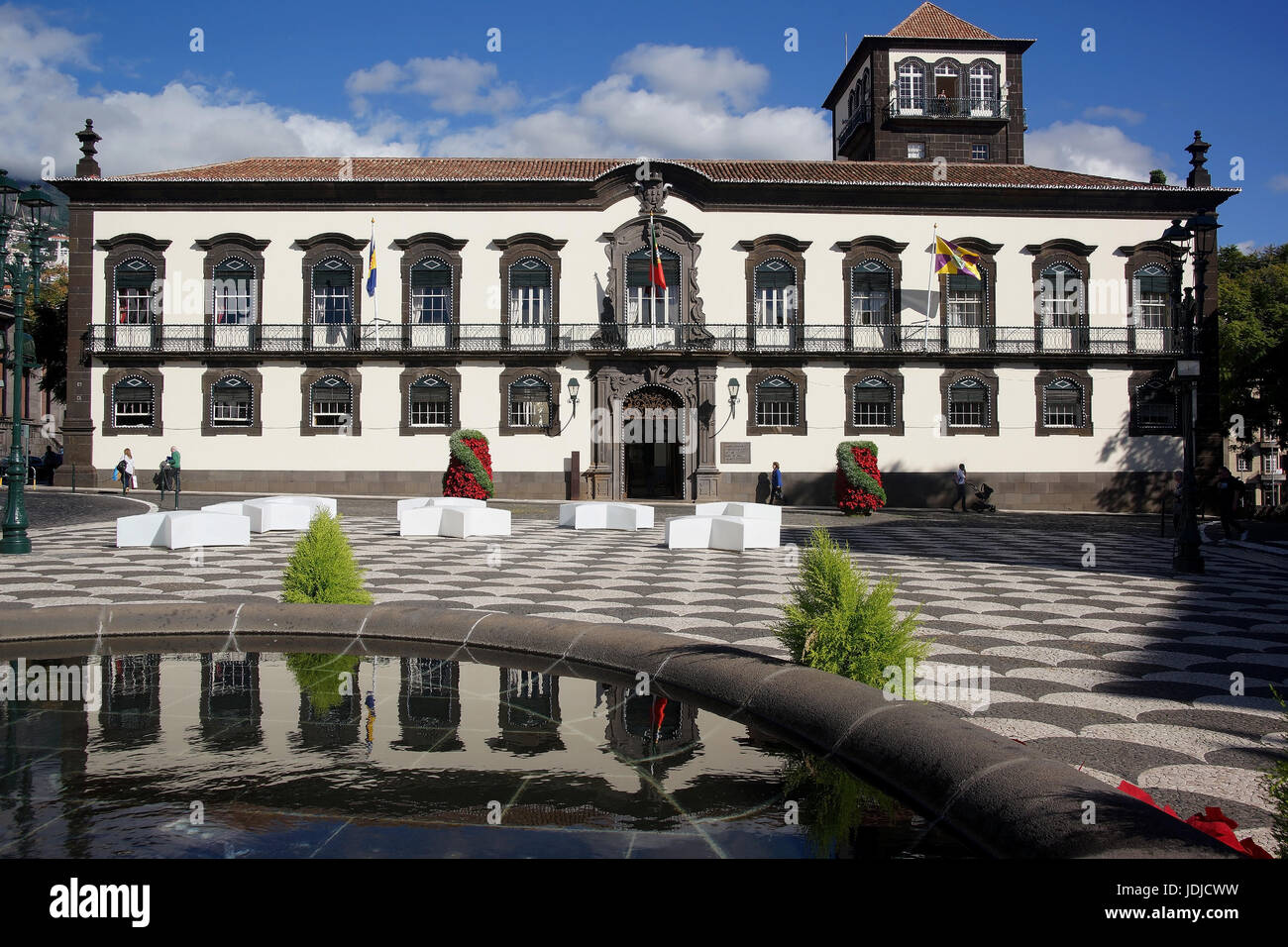 Europe, Portugal, Madeira, the Azores, island group, islands, Funchal, city hall,, Europa, Azoren, Inselgruppe, Inseln, Rathaus, Stock Photo