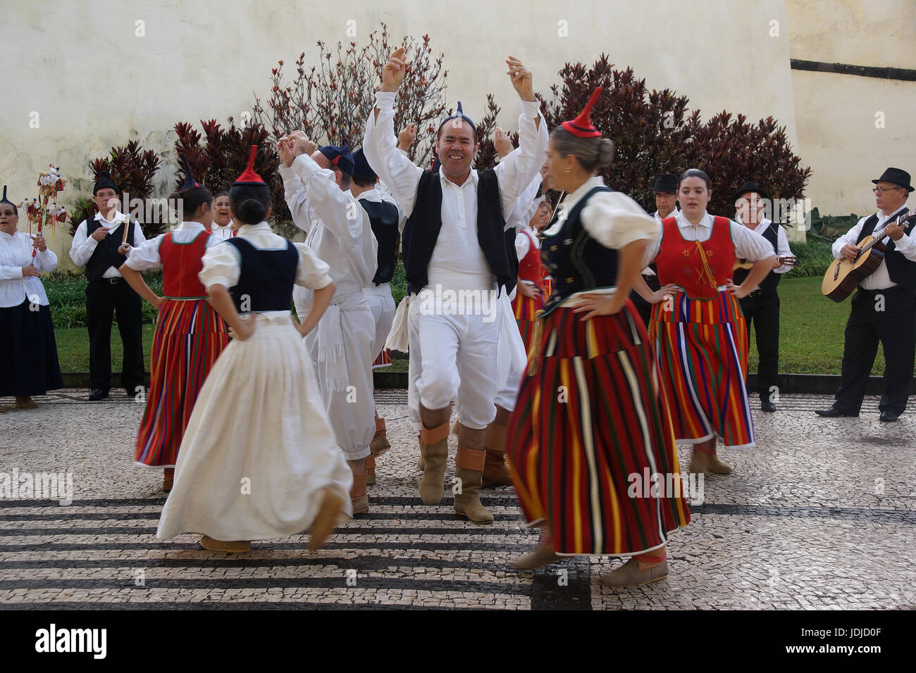 Europe, Portugal, Madeira, the Azores, island group, islands, Funchal, folklore, group, dance, dancing,, Europa, Azoren, Inselgruppe, Inseln, Folklore Stock Photo