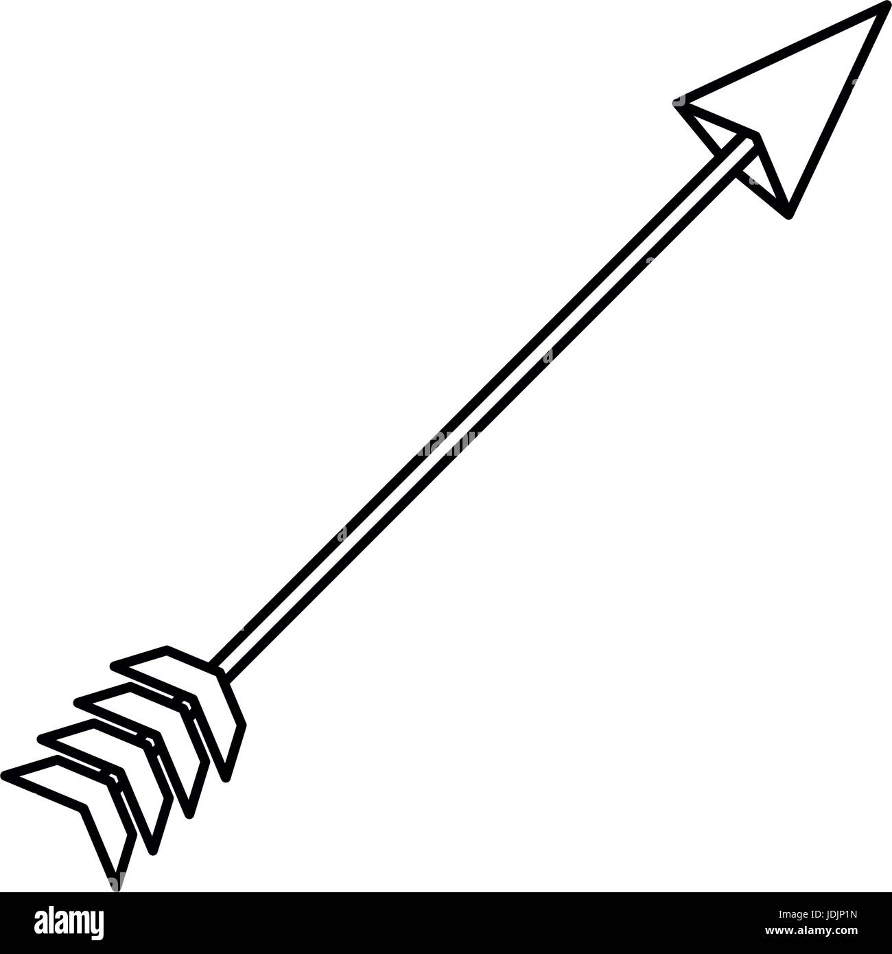 white background with monochrome silhouette of hunting arrow Stock Vector Image & Art Alamy