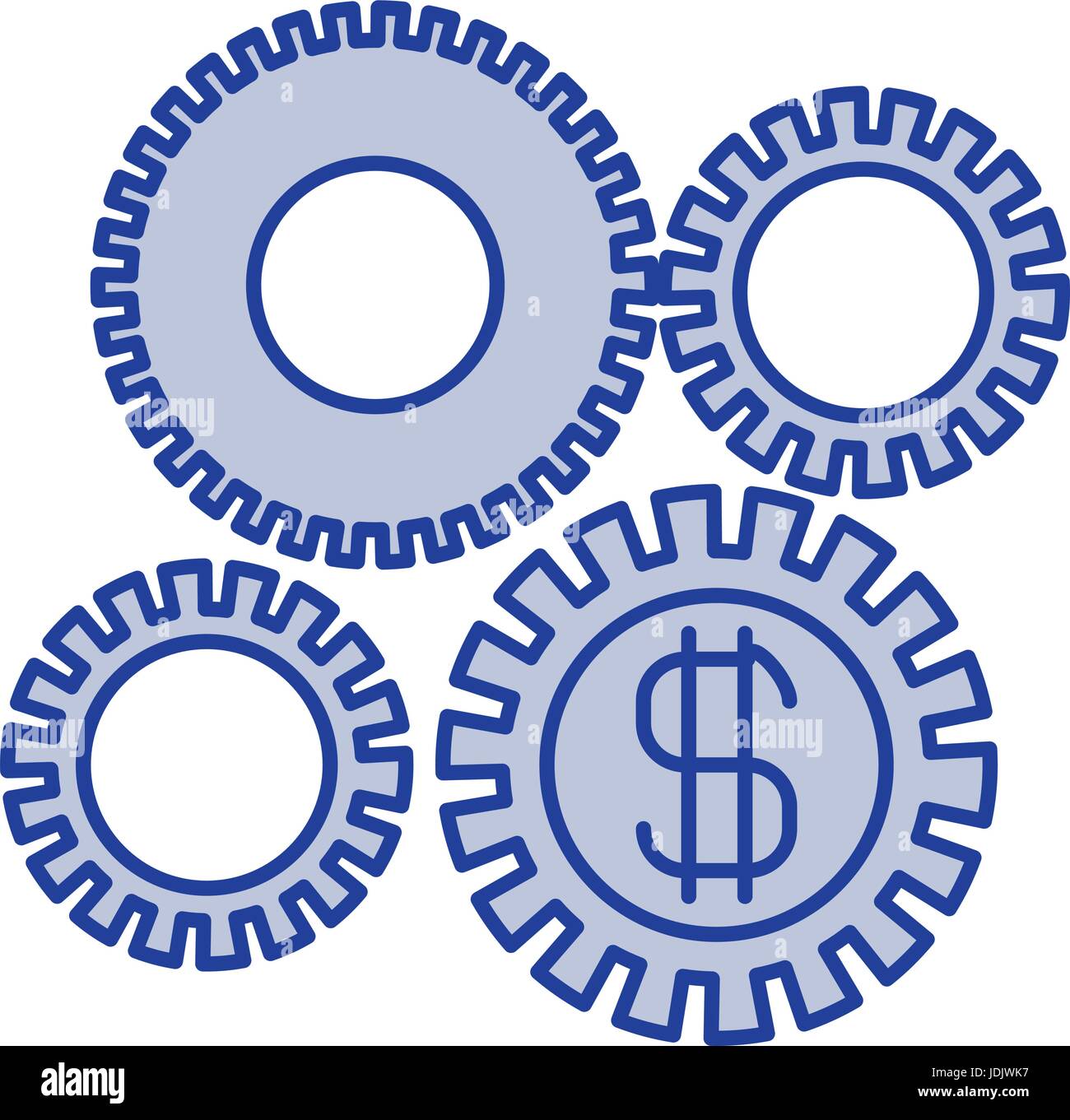 blue silhouette of economic development graphic Stock Vector Image