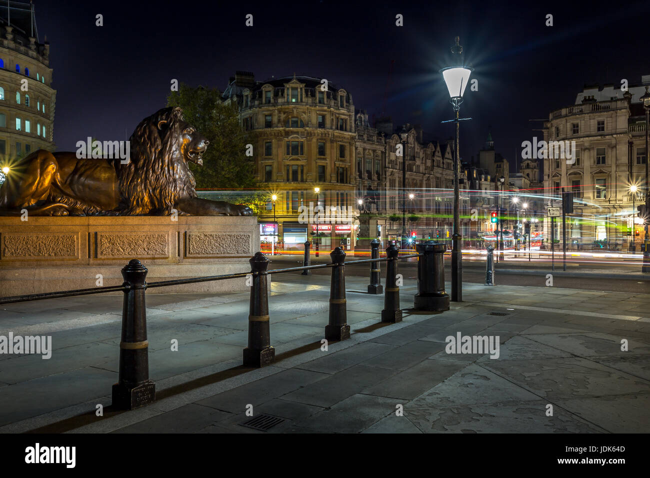 Trafalgar Square At Night Stock Photo - Alamy