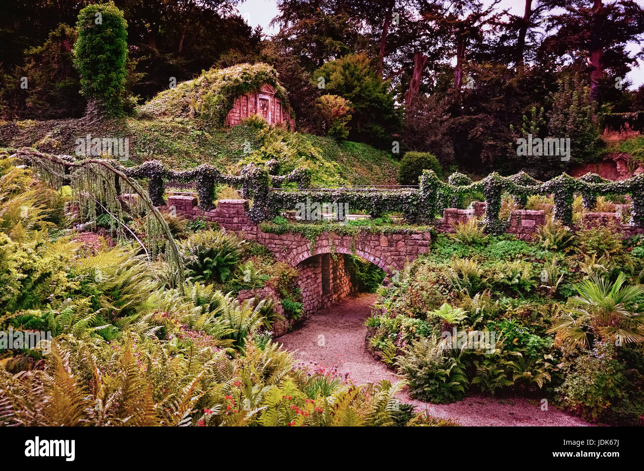 Brodsworth Hall Gardens in Doncaster, South Yorkshire. Used color
