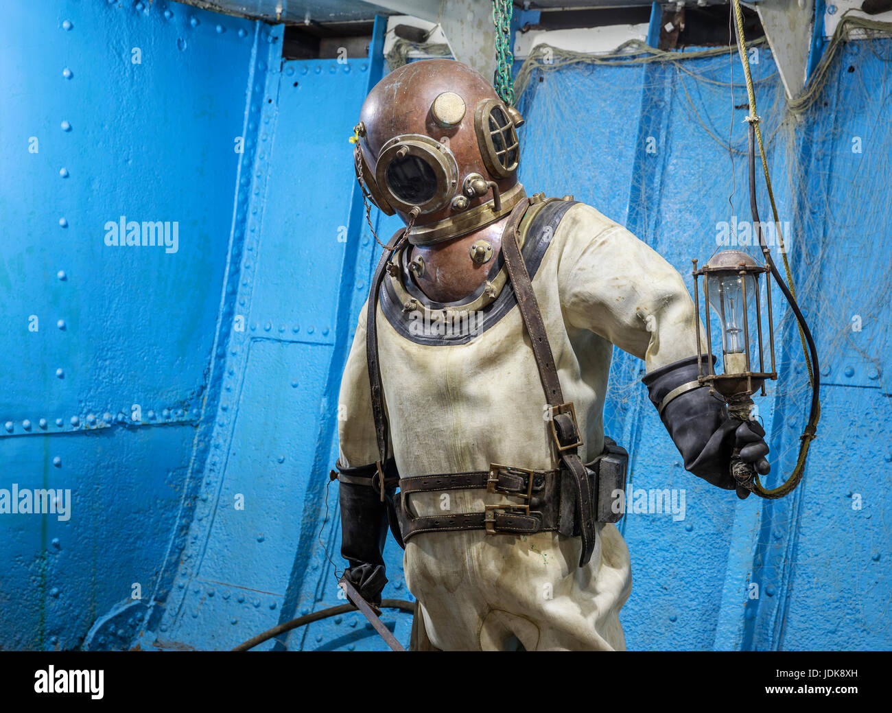 An antique divers suit Stock Photo