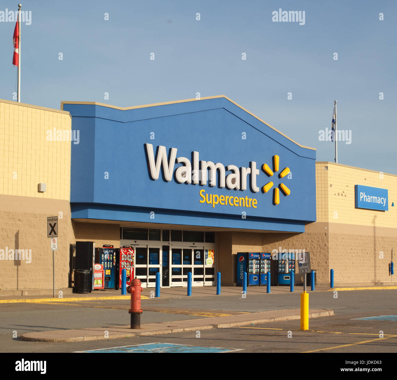 TRURO, CANADA JUNE 12, 2017 Walmart storefront. Walmart is an